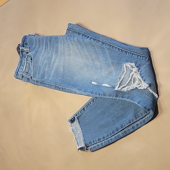 STS Blue Size 26 "Ellie High Rise Ankle" Jeans, Destroyed, Step Hem, Gently Used - Picture 1 of 13